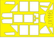 Eduard JX116 1/32 Mask Bf 109F-4 for Hasegawa Canopy Mask Set