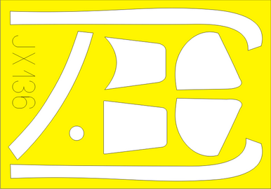 Eduard JX136 1/32 P-51D Mustang Masking Sheet for Tamiya Canopy Mask