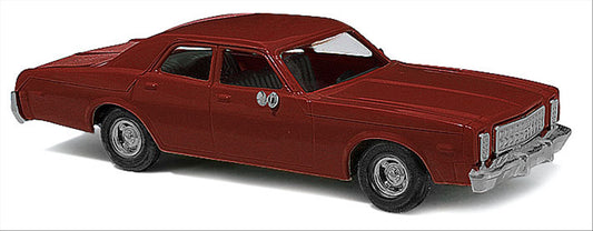 Busch 89121 HO Scale 1976 Plymouth Fury Sedan Model, Maroon