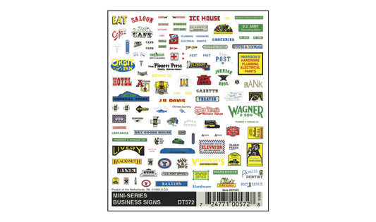 Woodland Scenics DT572 All Scale Mini-Series Business Signs