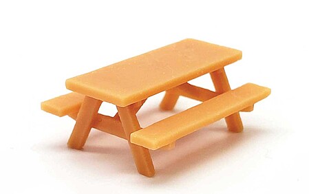 All Scale Miniatures 1600988 N Scale Picnic Tables -- Unpainted (5)