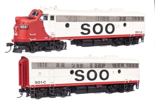 Walthers Proto 42554 HO FP7/F7B LokSound5 Soo Line #501A/501C