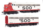 Walthers Proto 49554 HO FP7/F7B Soo Line #501A/501C