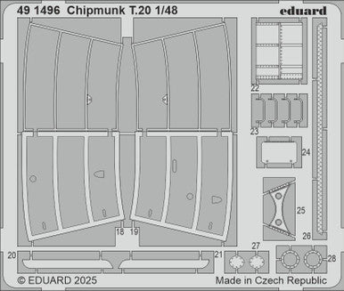 Eduard 491496 1/48 Chipmunk T.20 Photo Etch for AIRFIX