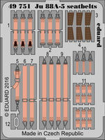 Eduard 49751 1/48 Seatbelts Ju88A5 for ICM (Pre-Painted)