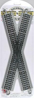 Bachmann 44540 HO Scale E-Z Track Crossing Nickel Silver Gray Roadbed