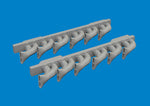 Eduard 6481049 1/48 P-39 Exhaust Stacks Fishtail PRINT Brassin for