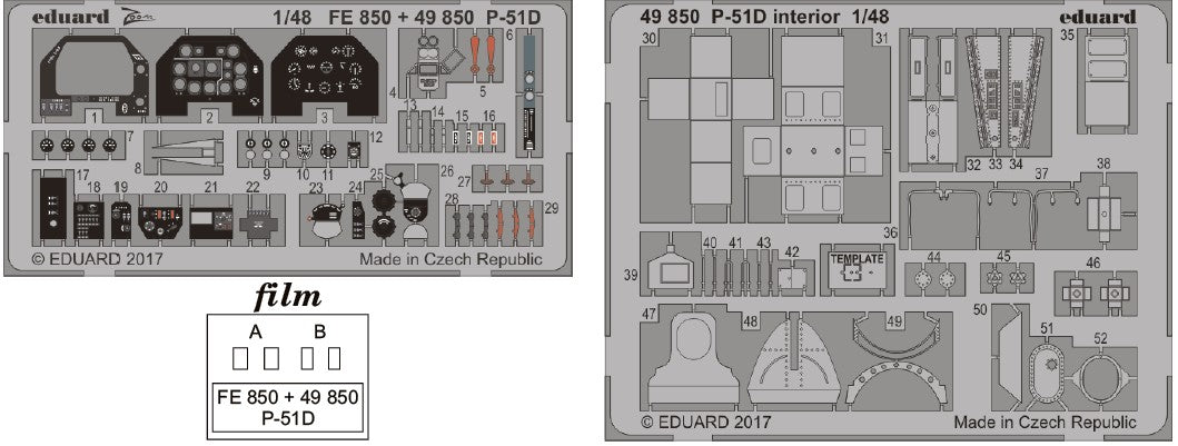 Eduard 49850 1/48 Aircraft- P51D Exterior for MGK (Painted)