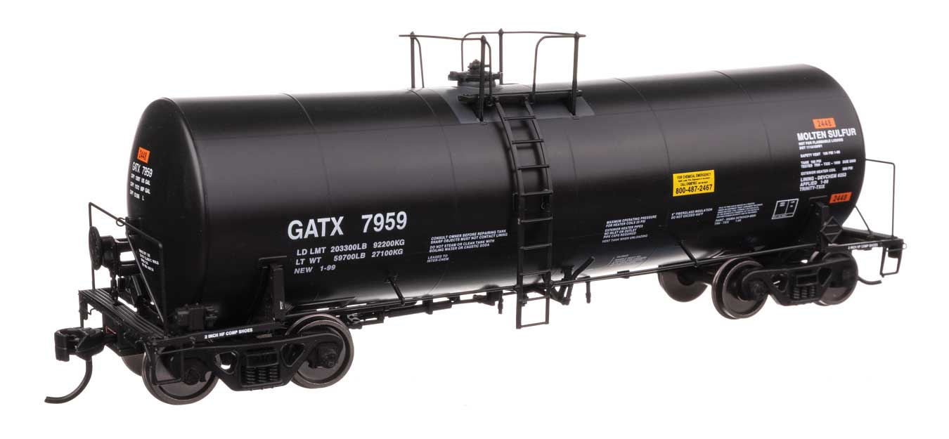 Walthers Proto 100060 HO Scale 40' Trinity 14,000-Gallon Molten Sulfur Tank Car