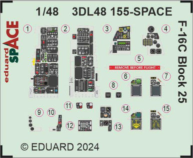 Eduard 3DL48155 1/48 F-16C Block 25 SPACE Space
