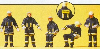 Preiser 10487 HO Scale Emergency - Modern German Firefighters