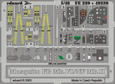 Eduard 49239 1/48 Mosquito FB Mk. VI/NF Mk. II for TAM (Pre-Painted)