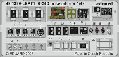 Eduard 491339 1/48 B-24D Nose Interior for Revell