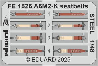 Eduard FE1526 1/48 Seatbelts STEEL Zoom Set for EDUARD Kit