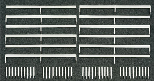 Preiser 18202 HO Scale Guard Rail & Crash Barrier Set, 40-Piece