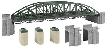 Faller 120507 HO Scale Double-Track Steel Arch Bridge with Abutments -- Kit - 26