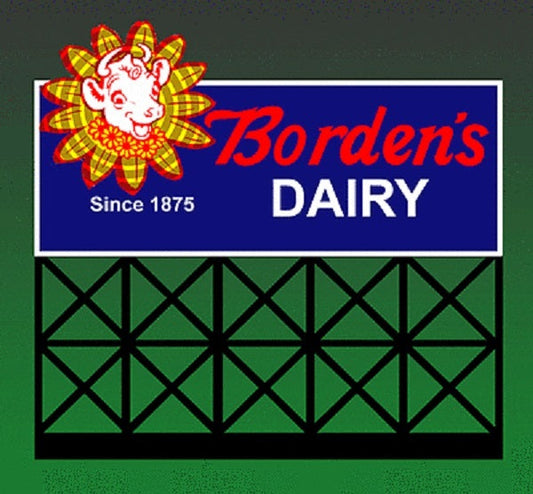 Miller Engineering 1051 O/HO Scale Borden's Dairy Billboard