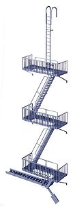 Walthers Cornerstone 3729 HO Vintage Fire Escape Kit