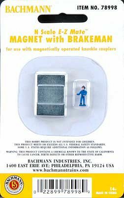 Bachmann 78998 N Scale Uncoupling Magnet Knuckle w/Brakeman