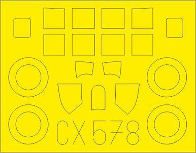 Eduard CX578 1/72 Mask FM2 for AHY Canopy Mask Set
