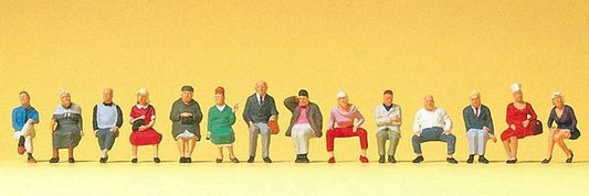 Preiser 10524 HO Scale Pedestrians Seated Travellers