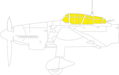 Eduard EX785 1/48 Mask Ju87D TFace Canopy Mask Set for HSG & Hobby