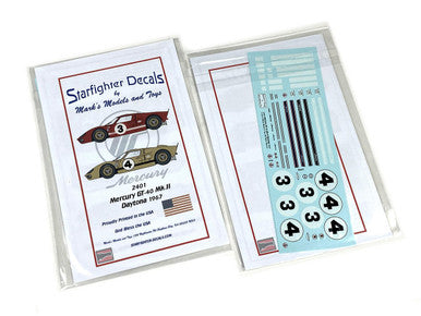 Starfighter Decals 2401 1/24 - Mercury GT-40 Mk.II Daytona 1967