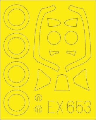 Eduard EX653 1/48 Mask Spitfire FR Mk. XIV for AIR Canopy Mask Set