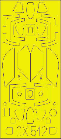 Eduard CX512 1/72 Mask MiG21MF TFace Canopy Mask Set EDU