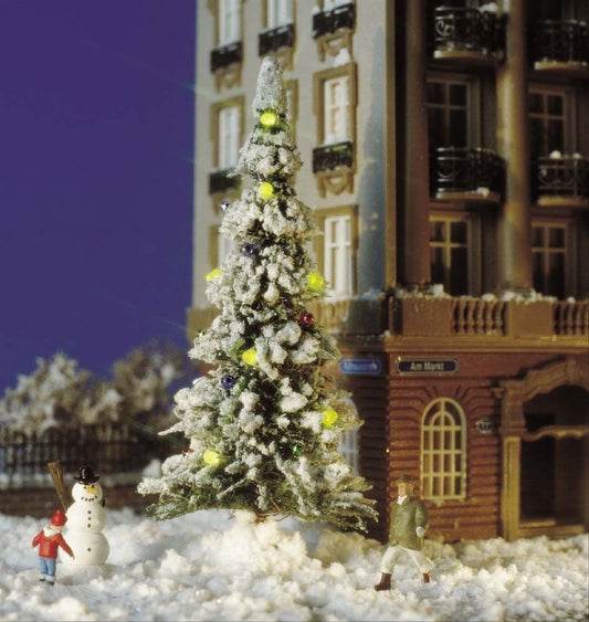 Busch 5409 HO Scale Lighted Christmas Tree with Snowman
