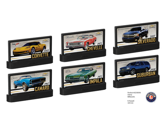 Lionel 6-2330030 O Gauge Chevy Billboard Pack