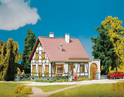 Faller 130215 HO Scale Timbered House with Garage Model Kit