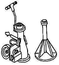 Details West AJ-450 HO Scale Air Jack & Car Stands -- pkg(2)