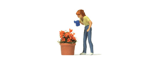 Preiser 28103 HO Scale Watering the Flowers Figure