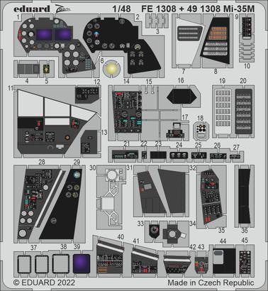 Eduard FE1308 1/48 Mi-35M for Zvezda Photo Etch Detail Set