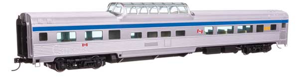 Walthers Mainline 30414 HO Scale 85' Budd Dome Coach - Ready to Run -- VIA Rail