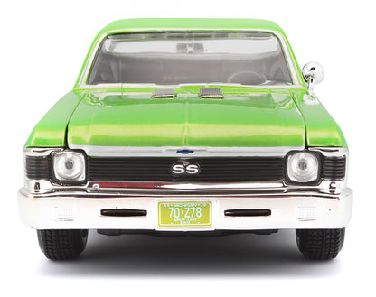 Maisto 31262MGR 1/24 1970 Chevrolet Nova, Metallic Lime Green
