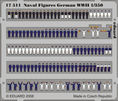 Eduard 17511 1/350 German Navy Figures WWII (Pre-Painted)