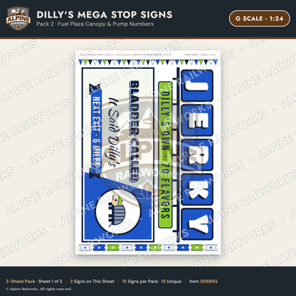 Alpine Railworks 30585G G Scale Roadside Signs - Travel Center
