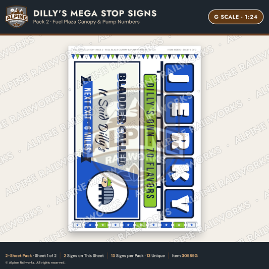 Alpine Railworks 30585G G Scale Roadside Signs - Travel Center