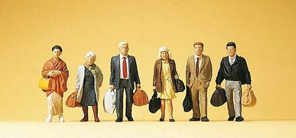 Preiser 10413 HO Scale Passengers Foreign Travelers
