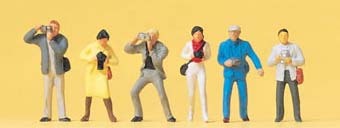 Preiser 14080 HO Scale Working People Standing Photographers pkg(6)