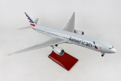 SkyMarks Supreme SKR9404 American 777-300Er 1/100 W/Wood Stand & Gear