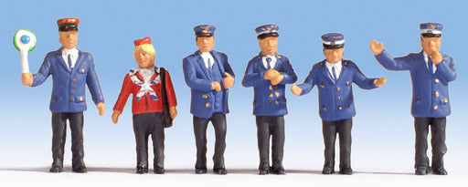 Noch 12900 TT Scale On the Platform w/Sound German Railroad Personnel pkg(6)