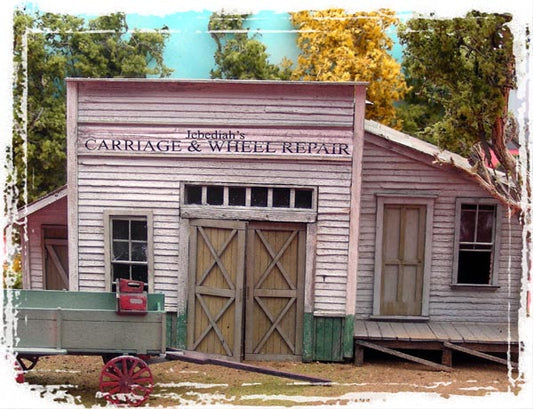 Bar Mills 114 O Scale Henry Street Garage Laser Cut Wood -- Kit