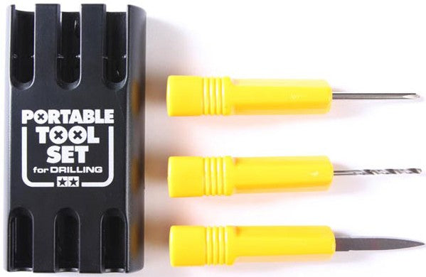 Tamiya 74057 Portable Tool Set for Drilling (2mm drill, phillips screwdriver & r