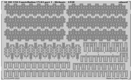Eduard 53281 1/350 Ship- USS Constellation CV64 Part 1 Lifeboats for TSM