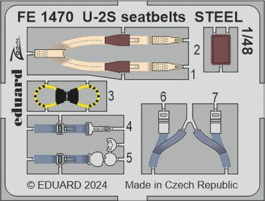 Eduard FE1470 1/48 U-2S Seatbelts STEEL Zoom SetFor Hobby Boss