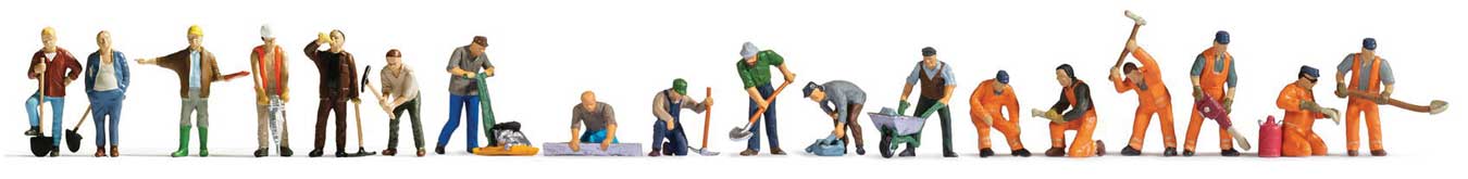 Walthers Scenemaster 6090 HO Scale People at Work -- pkg(18)