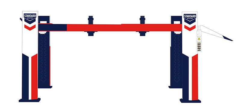 Greenlight 16210-C 1/64 Scale Standard Oil Four-Post Lift Auto Body Shop